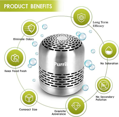 Replaces Baking Soda and Activated Carbon, Reusable Fridge Deodorizer