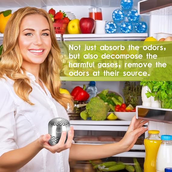 Replaces Baking Soda and Activated Carbon, Reusable Fridge Deodorizer